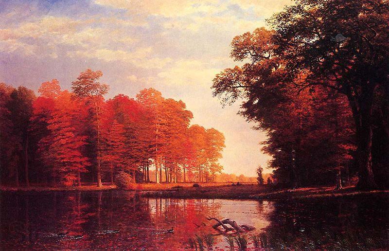 Albert Bierstadt Autumn Woods Spain oil painting art